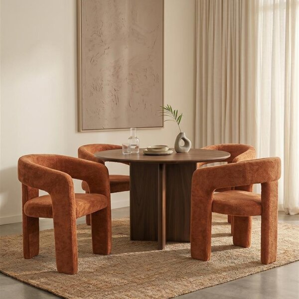 -25 % Dny MOMENTI– Housecraft Living Oranžová čalouněná jídelní židle Valentin