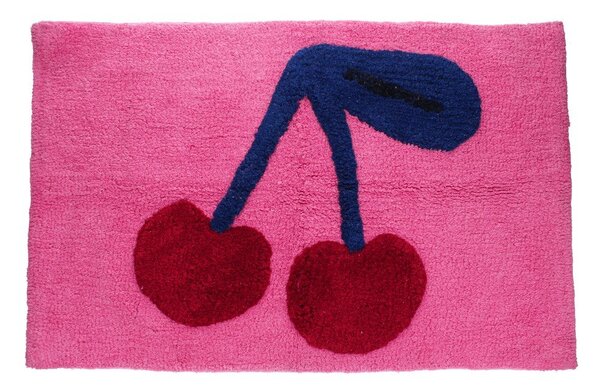 Růžová textilní koupelnová předložka 83x52,5 cm Cherry – Rex London