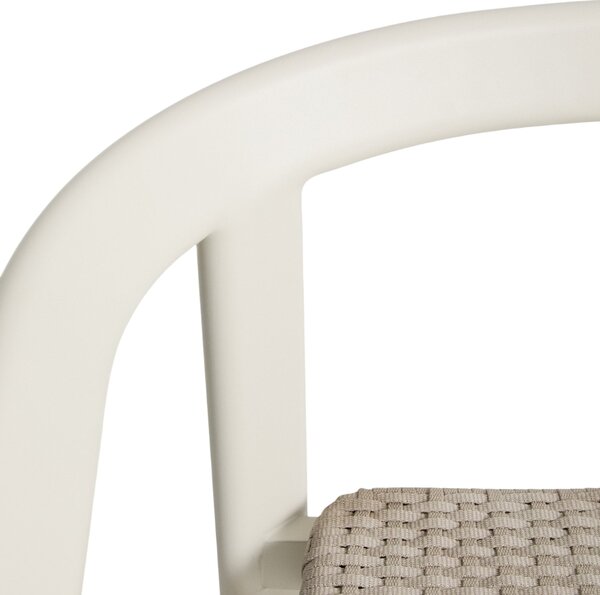 Kave Home Krémová zahradní barová židle s výpletem Erice 65 cm