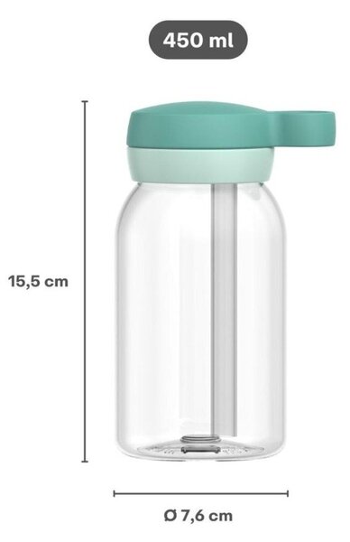 Světle modrá plastová dětská lahev 450 ml Forest Friends by Little Dutch – Mepal