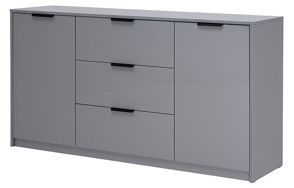 Komoda Roma Color 2 dveře 3 šířky 1,6 m lesklá šedá láva