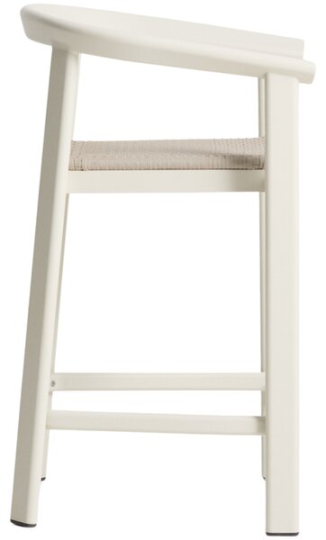 Kave Home Krémová zahradní barová židle s výpletem Erice 65 cm