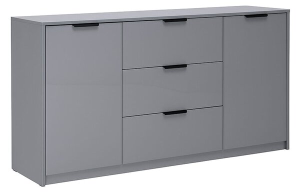 Komoda Roma Color 2 dveře 3 šířky 1,6 m lesklá šedá láva
