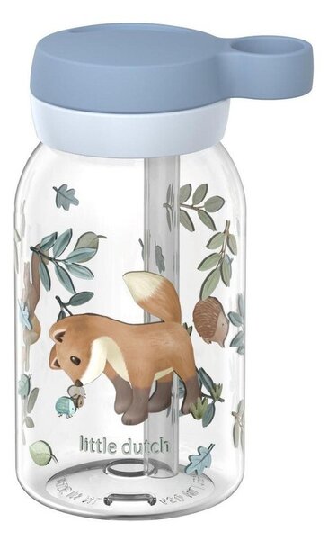 Světle modrá plastová dětská lahev 450 ml Forest Friends by Little Dutch – Mepal