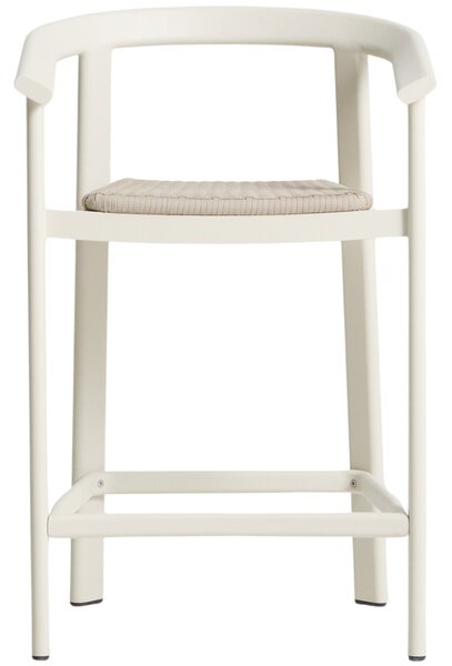 Kave Home Krémová zahradní barová židle s výpletem Erice 65 cm