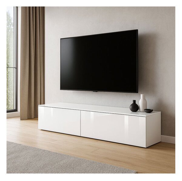 TV stolek 1,75 lesklá bílá Legs Box
