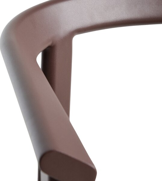 Kave Home Hnědá zahradní barová židle s výpletem Erice 65 cm
