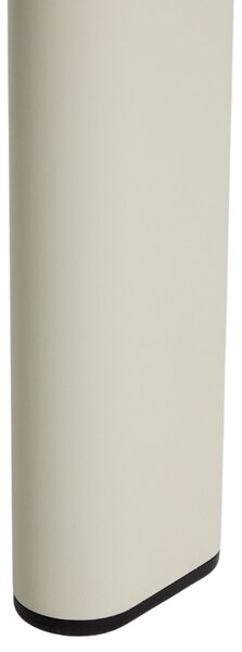 Kave Home Krémový zahradní stůl Erice Ø 120 cm se skleněnou deskou