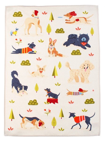 Bavlněná utěrka 70x50 cm Dog Park – Rex London