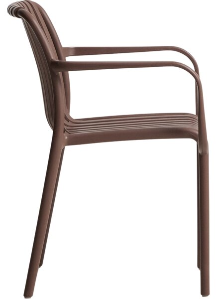 Kave Home Hnědá plastová zahradní židle Isabellini