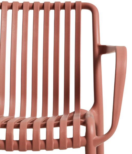 Kave Home Terakotová plastová zahradní židle Isabellini