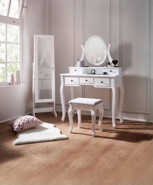 TOALETNÍ STOLEK, bílá, 97/40/142 cm Ambia Home