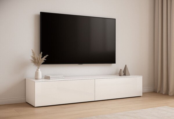 TV stolek 2,1 lesklá bílá Legs Box