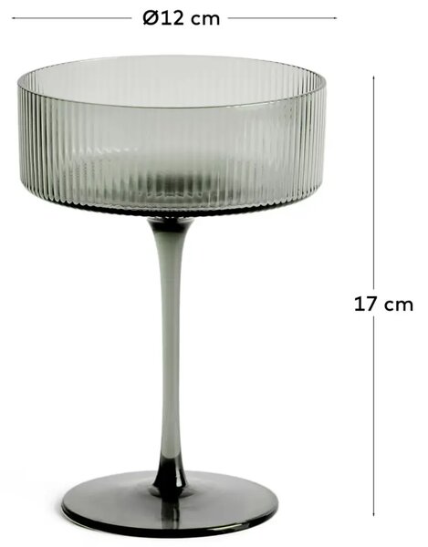 Kave Home Zelená sklenička na koktejl Eluria 315 ml