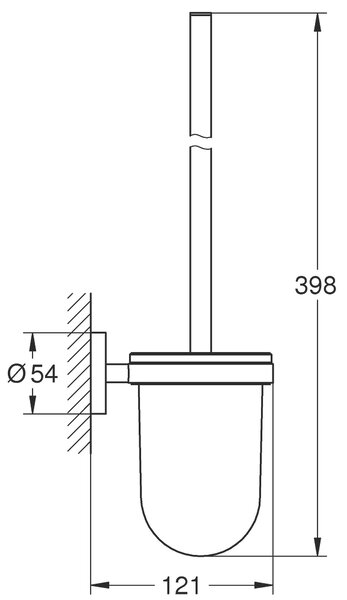 Grohe Start záchodová štětka šroubovaný Brushed Hard Graphite 41185AL0