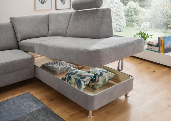 SEDACÍ SOUPRAVA, textil, šedá Xora - Sedací soupravy