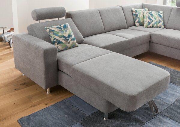 SEDACÍ SOUPRAVA, textil, šedá Xora - Sedací soupravy