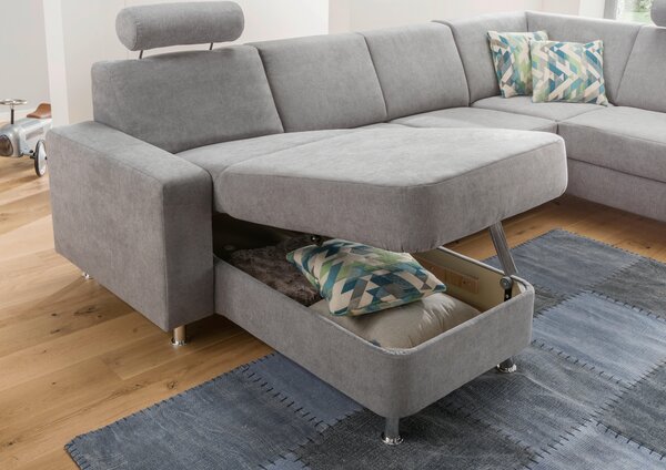 SEDACÍ SOUPRAVA, textil, šedá Xora - Sedací soupravy