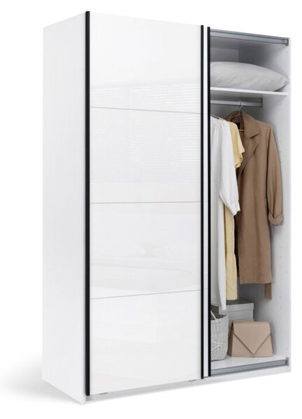 Skříň s posuvnými dveřmi 1.5х2.1m (Dveře bílý lesk) Mila