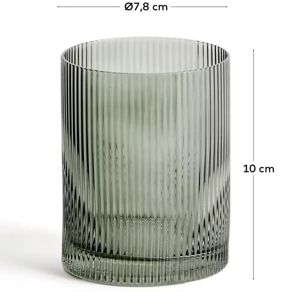 Kave Home Zelená sklenička Eluria 325 ml