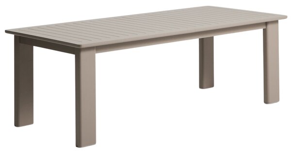 Kave Home Béžovošedý rozkládací zahradní stůl Livorno 233/350 x 100 cm