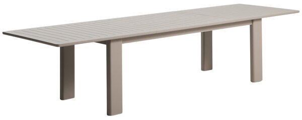 Kave Home Béžovošedý rozkládací zahradní stůl Livorno 233/350 x 100 cm