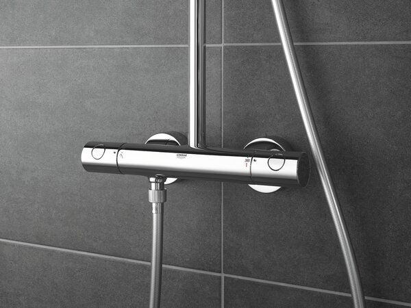Grohe New Tempesta sprchová sada na stěnu s termostatem StarLight Chrome 27922001