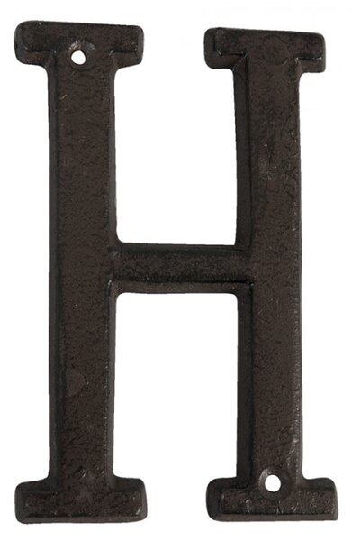 Nástěnné kovové písmeno H – 8x1x13 cm