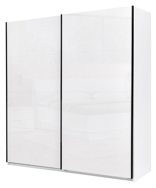 Skříň s posuvnými dveřmi 2.0х2.1m (Dveře bílý lesk) Mila