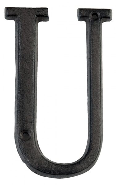 Nástěnné kovové písmeno U – 8x1x13 cm