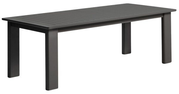 Kave Home Šedý rozkládací zahradní stůl Livorno 233/350 x 100 cm