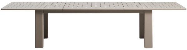 Kave Home Béžovošedý rozkládací zahradní stůl Livorno 233/350 x 100 cm