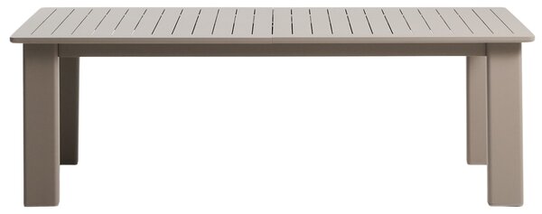 Kave Home Béžovošedý rozkládací zahradní stůl Livorno 233/350 x 100 cm