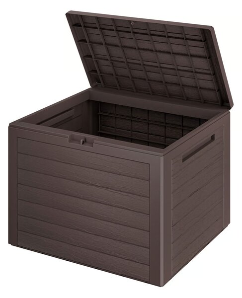 Úložný box WOODEBOX, 190L, 78x44x55cm, tmavě hnědá Prosperplast