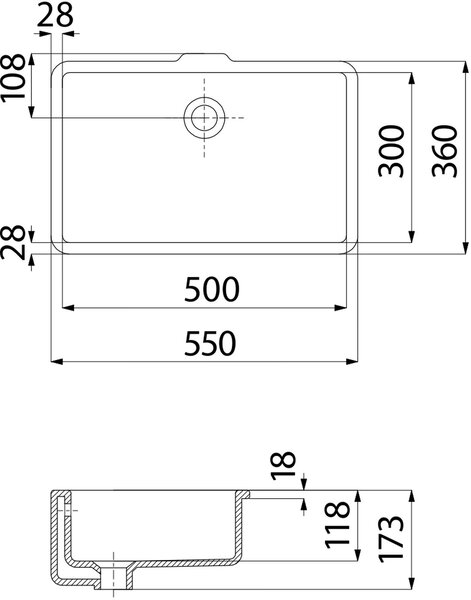 Deante Temisto umyvadlo 50x30 cm obdélníkový pod pult bílá lesk CDT_6U5U