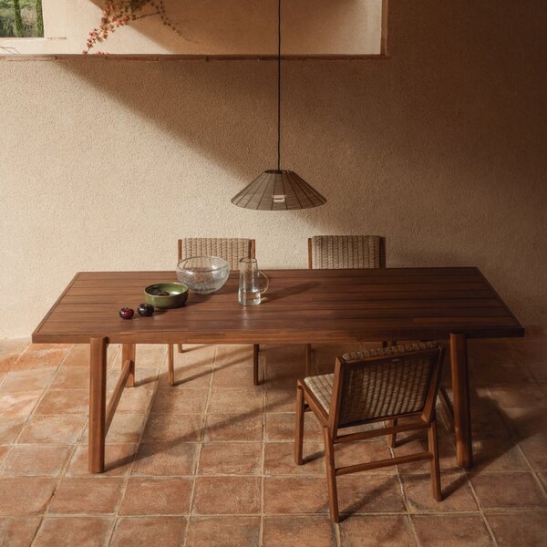 Kave Home Dřevěný zahradní jídelní stůl Itani 200 x 100 cm