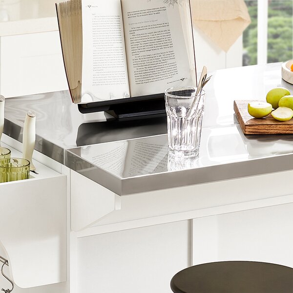 Sobuy Fkw41-St Kuchyňský Vozík Kuchyňská Skříňka Příborník 130X91X46(+25) Cm