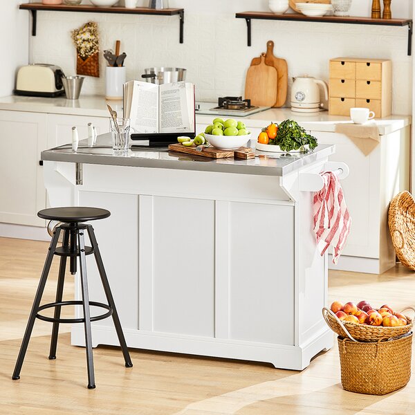 Sobuy Fkw41-St Kuchyňský Vozík Kuchyňská Skříňka Příborník 130X91X46(+25) Cm