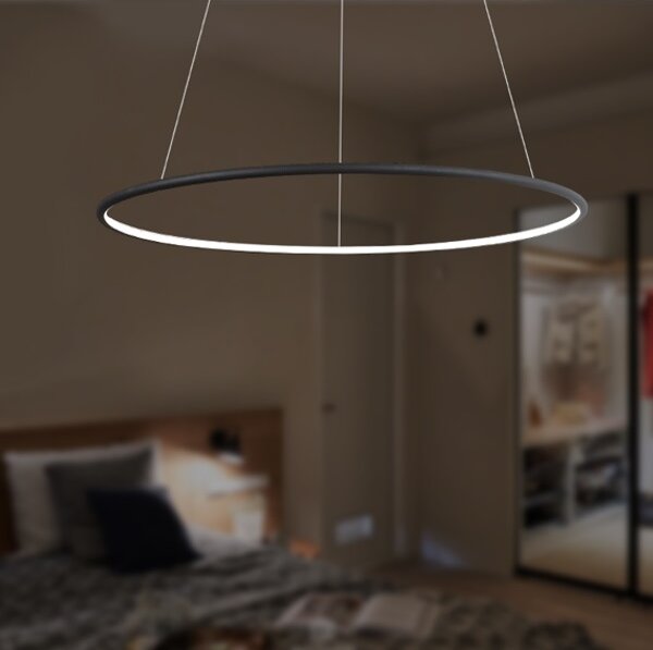 Altavola Design Ledowe Okręgi závěsné svítidlo 1x43 W černá LA073/P_80_in_3k_black