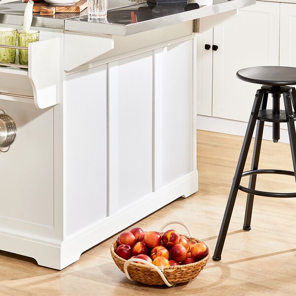 Sobuy Fkw41-St Kuchyňský Vozík Kuchyňská Skříňka Příborník 130X91X46(+25) Cm