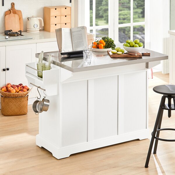 Sobuy Fkw41-St Kuchyňský Vozík Kuchyňská Skříňka Příborník 130X91X46(+25) Cm