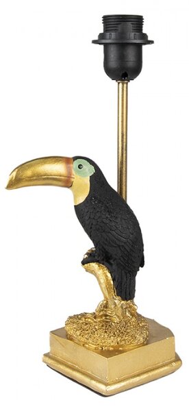 Zlato-černá noha stolní lampy Toucan gold – 14x10x31 cm
