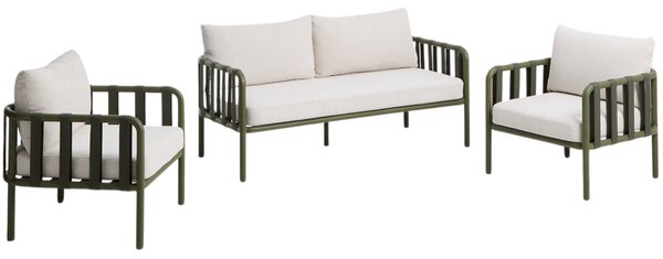 Kave Home Zelený zahradní set pohovky a křesel Omala