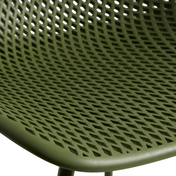 Kave Home Zelená plastová barová židle Quinby 75 cm