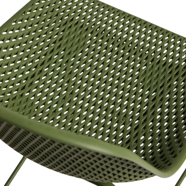 Kave Home Zelená plastová barová židle Quinby 75 cm
