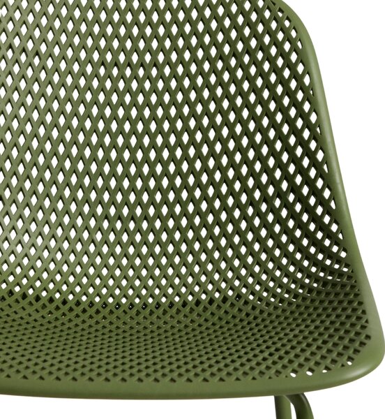 Kave Home Zelená plastová barová židle Quinby 75 cm