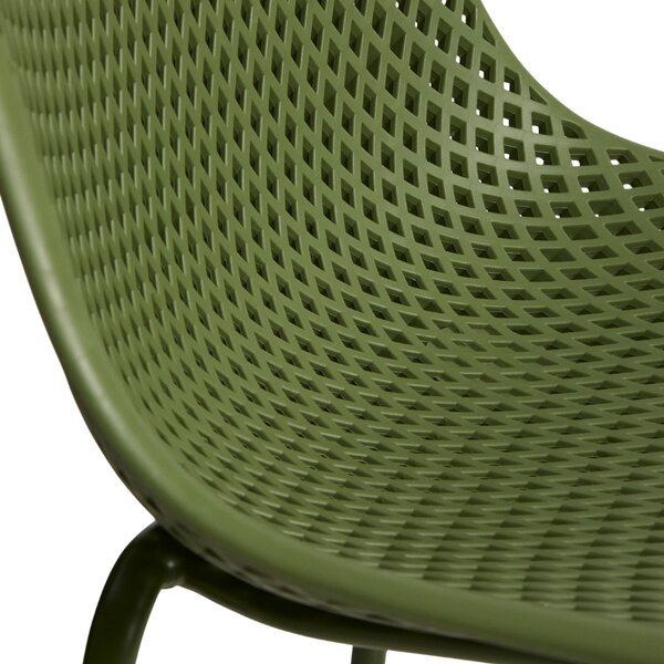 Kave Home Zelená plastová barová židle Quinby 75 cm