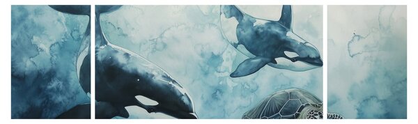 Obraz - Podmořská malba (170x50 cm)