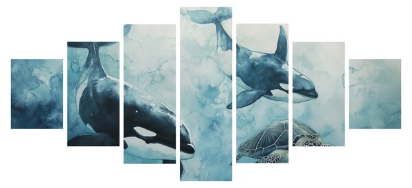 Obraz - Podmořská malba (210x100 cm)