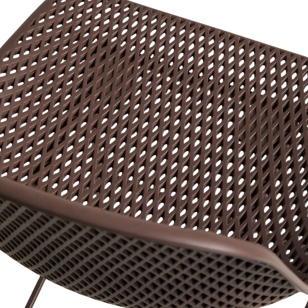 Kave Home Hnědá plastová barová židle Quinby 75 cm